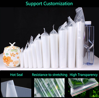 Sacs en plastique transparents LDPE personnalisables avec fermeture éclair, résistants à l'humidité, pour le stockage de la farine et des aliments, qualité OEM pour supermarchés
