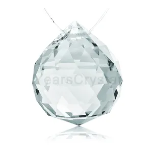 Facet crystal diamond hanging ball for lamp parts 4cm