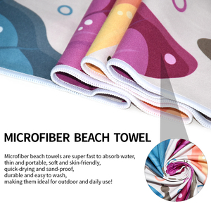 <span class=keywords><strong>Serviette</strong></span> de sport personnalisée, légère, de luxe, pour adultes et enfants Serviettes de plage surdimensionnées en microfibre résistantes au sable au design personnalisé - Product Image 2