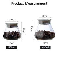 Bocal de rangement en verre borosilicate hermétique pour café, avec couvercle scellé, personnalisable, pour épices de cuisine - Vente en gros