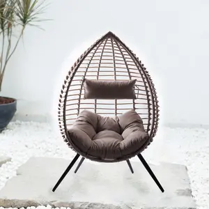 DAIJIACHINA açık veranda sandalye ile Metal standı zarif balkon yumurta sandalye bahçe mobilyaları salıncak DIY