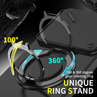 Étui de protection antichoc magnétique en TPU+PC avec support rotatif à 360° et protection coulissante anti-traces de doigts pour Infinix Hot 60 Pro Plus