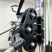 Barra de tracción de acero inoxidable de alta resistencia con sistema de pesas por pin y doble pila de pesas, máquina de cable para tríceps para uso comercial en estudio