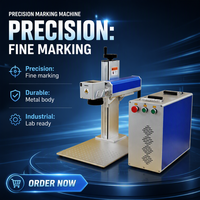 Machine de marquage laser à fibre optique à mise au point automatique 30W 60W 100W pour métaux, gravure de cartes de crédit, compacte pour petites entreprises - Fabricant ActionLasers