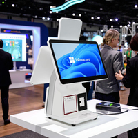 Système de point de vente tout-en-un Windows 10/11, écran tactile capacitif 15,6 pouces, caisse enregistreuse avec imprimante intégrée 58 mm pour restaurant