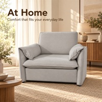 Fauteuil lounge large et rembourré