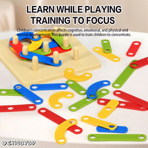 Pezzi Custom tubo nuovo Puzzle blocchi di costruzione gioco da tavolo giocattoli educativi per <span class=keywords><strong>bambini</strong></span> <span class=keywords><strong>bambini</strong></span> da <span class=keywords><strong>3</strong></span> a 7 <span class=keywords><strong>anni</strong></span> sia ragazza che ragazzo - Product Image 3