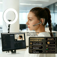 Casque sans fil DNN à suppression de bruit 70 dB, longue portée, mono-auriculaire, circum-auriculaire, pour camionneur et appels de bureau