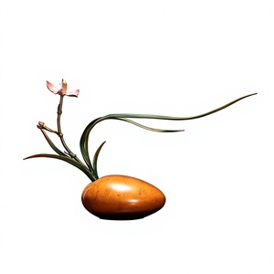 Adorno de Cobre con Orquídeas de Estilo Zen Estético de la Dinastía Song, Regalo para Oficina, Estudio, Sala de Té, Mesa de Entrada, Sala de Estar - Product Image 1