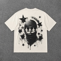 T-shirt personnalisé 240 GSM en coton épais 100% coton, coupe oversize, impression graphique, sérigraphie, marque privée, fabricant de streetwear
