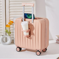Valise multifonctionnelle à roulettes en plastique rigide léger, pour voyage de maternité, avec compartiment pour sac à dos