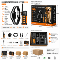 Collier de dressage automatique anti-aboiement et télécommandé pour chiens et chats PD 518 AI avec portée de 1000 m, design moderne et luxueux