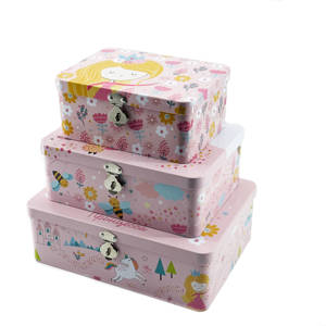 Mini fer blanc recyclable Vente en gros Protection de sécurité Boîte de caisse enregistreuse rectangulaire Serrure à clé Métal Vente en gros Boîte rectangulaire - Product Image 1