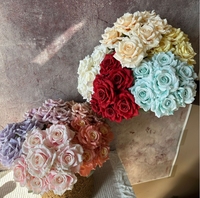 7 Têtes Soie Artificielle Rose Bouquet De Mariage Arrangement Floral Rose Rose Fête Des Mères Noël Nouvel An Nouvel An Chinois