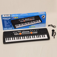Piano musical éducatif et de développement pour la petite enfance, alimenté par USB, clavier électronique noir à 37 ou 61 touches avec microphone
