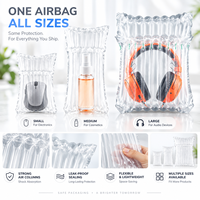 Sac à colonne d'air gonflable transparent ECO, emballage protecteur antichoc pour bouteille de vin