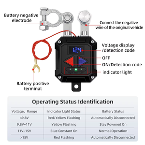 Interrupteur intelligent pour voiture 12V 24V, détection de batterie, coupure d'alimentation à distance, protection universelle contre les basses tensions - Product Image 6