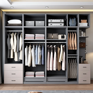 Armario Moderno de Diseño Nuevo 2026, Armario Minimalista Blanco Puro con Almacenamiento Inteligente, Mueble de Dormitorio de MDF - Product Image 4