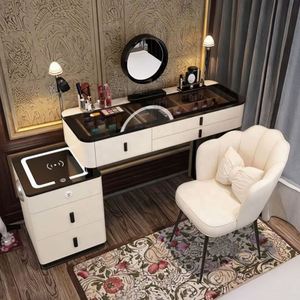 Smart Furniture Modern Multi Functional Princess Dress <b>Table</b> Side Cabinet Vanity With <b>Mirror</b> Chair Smart <b>Table</b> - Product Image 1