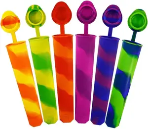 Zomer Bpa-Vrije Siliconen Ijs Pop Mallen Food Grade Frozen Pop Maker Voor Bevroren Pop En Lolly Ijs Gereedschap