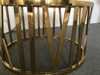 Ensemble de table basse dorée ronde en céramique, style marbre, en or, de luxe, table d'angle, C30,