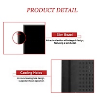 Pantalla LCD de Alta Luminosidad de 2500nits para Publicidad en Interiores 4K, Pantalla Digital para Menús, Pantalla LCD para Ventanas