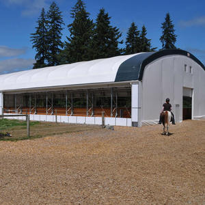 Abri d'arrêt d'autobus à structure métallique à chaud 16x36m personnalisé 150 km/h vent et ignifuge avec tissu PVC pour garages vente - Product Image 5