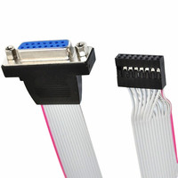 ETERNALSTAR Câble adaptateur répartiteur VGA HD15 (15 broches) DB15 Y mâle vers femelle M/F pour 2 moniteurs vers PC
