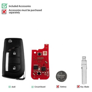 Xhorse Xkto21en Cho <span class=keywords><strong>Toyota</strong></span> <span class=keywords><strong>2</strong></span> Nút Thế Hệ Thứ Hai Có Dây Chìa Khóa Từ Xa - Product Image 1