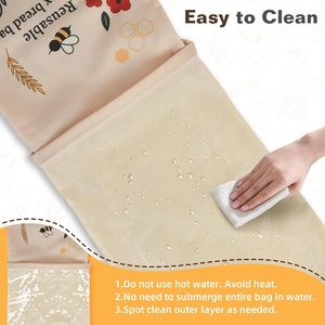 Sacs à pain réutilisables en cire d'abeille pour la cuisson du pain au levain XL – Écologiques, compatibles congélateur, pour garder le pain fait maison frais – Sac de conservation alimentaire - Product Image 4