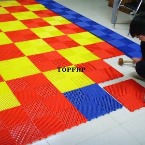 Modular Interlocking <b>Plastic</b> Vented Floor <b>Tiles</b> for Detailing and Workshops - Product Image 5