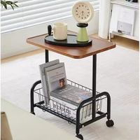 Chariot de rangement métallique amovible à roulettes pour épices, usage domestique, salon, conception mobile à un seul niveau