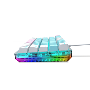 New Release 61-key Wired Type C Led Gaming Keyboard Transparent Abs 61-standard Keys Waterproof Programmable 60 Small - Product Image 5