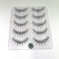 Mode chaude cinq paires de cils à bande complète Comic Eye Light Faux cils 3d Faux Mink Silk Strip Eye Lashes vendeurs en gros