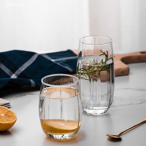 Custom Logo High Quality Glass Tumbler Transparent Stemless Wine <b>Beer</b> Water Cup Quality Drinkware - Product Image 4