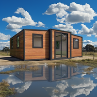 Maisons préfabriquées en conteneur extensible de 40 pieds personnalisées 20 pieds maison de luxe 5 chambres à coucher prix d'expédition pliable