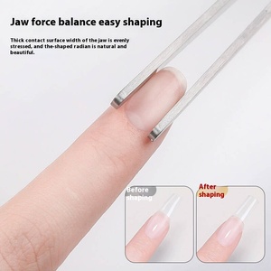 Nouvelles pinces à ongles en acier inoxydable argentées en forme de X pour le nail art, outils de manucure en plastique, fournitures pour ongles - Product Image 4