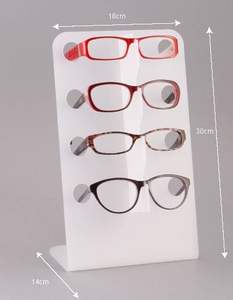 ब्लैक स्लेंट बैक सनग्लास काउंटर डिस्प्ले है, ऐक्रेलिक आंखों के चश्मे मुक्त खड़े प्रदर्शन रैक - Product Image 6