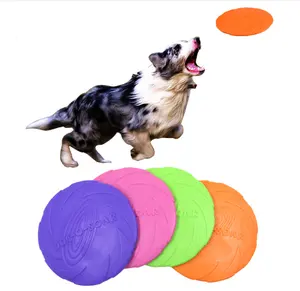 TPR-disco volador de goma suave para perros, juguetes de abeja