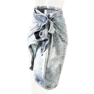 ชุด2ชิ้นกระโปรงสั้น2ชิ้นสำหรับผู้หญิงชุดวินเทจฟอกสี - Product Image 4