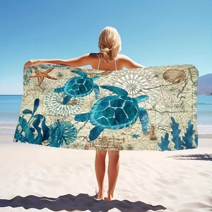 Ocean Animals <b>Microfiber</b> <b>Beach</b> <b>Towel</b> Printed Bath <b>Towel</b> Lightweight Non-Fading Oversized Quick Dry Sand Free for <b>Beach</b> Vacatio 2 - Product Image 1