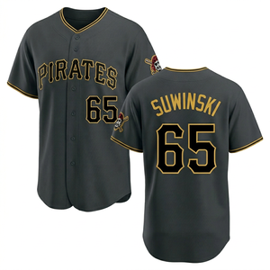 <b>Athletic</b> Fit Baseball Jersey Anti-UV Protection V-Neck 100% Polyester Custom Size Breathable Heat Transfer Printed Short Summer - Product Image 1
