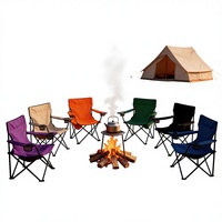 Chaise pliante moderne Bluebow 50*50*80cm pour le camping en plein air, la randonnée, les voyages, portable, en polyester 600D, tubes en acier, logo personnalisé