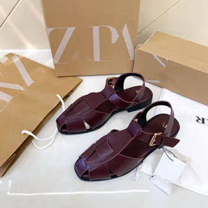 Sandali piatti a T da donna <span class=keywords><strong>Z</strong></span>, prezzo di fabbrica, nuovo stile, tinta unita, versatili, con plateau, per esterni - Product Image 5