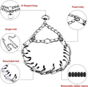 Fast Delivery Prong Dog Training Collar Ultra-Plus Chrome Plated Steel Pet Pinch Anti <b>Pull</b> Collar for Dogs Pinch Prong Collar - Product Image 3