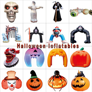 Xixi đồ chơi tùy chỉnh lớn <span class=keywords><strong>Inflatable</strong></span> Halloween trang trí Đảng ánh sáng lên bí ngô ma Phù Thủy dấu hiệu <span class=keywords><strong>Inflatable</strong></span> LED Grim Reaper vòm - Product Image 5