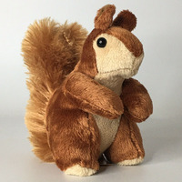 1525 Vente en gros Usine ODM Écureuil géant en peluche douce et moelleuse marron, animal en peluche de la faune, personnalisable OEM
