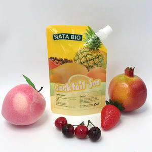 ถุงพิมพ์สีเกรดอาหารปราศจากสาร BPA ป้องกันการรั่วซึมสามารถเปิดปิดได้พร้อมพวยสำหรับเครื่องดื่มน้ำผลไม้ไวน์กาแฟ - Product Image 4