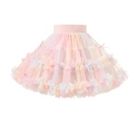 Nouvelle jupe tutu pour filles Stylike, respirante, en polyester/coton, avec volants bouffants, longueur genou