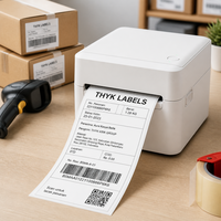 Rouleaux d'étiquettes thermiques directes en gros, taille personnalisée, autocollants pour la logistique et la vente au détail